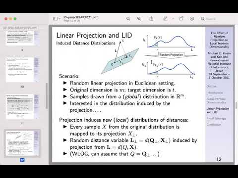 The Effect of Random Projection on Local Intrinsic Dimensionality - Michael Houle