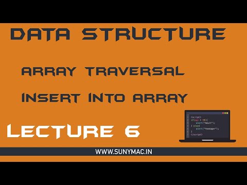 DATA STRUCTURE || ARRAY TRAVERSAL & INSERT ELEMENT AT SPECIFIC 'P' || LECTURE 6 || SUNNY MAC CHANNEL