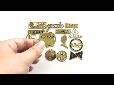 WYSE Custom Metal Clothing Labels & Name Tags | Perfect for Garments & Swimwear