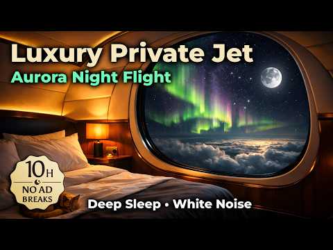 Luxury Private Jet • Deep Sleep White Noise (10H) ✈️ [No Mid-Roll Ads]