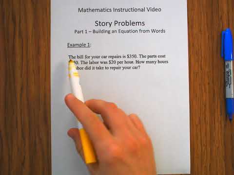 Introduction to Story Problems - Part 1