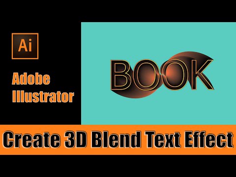 3D Blend Text Effect | Illustrator Tutorial | Adobe Illustrator