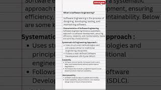 what is software engineering and what is the characteristics of software engineering