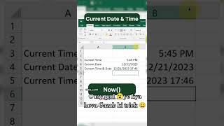 #excel #love  #excel me current time aur current date aur current date and time kaise nikale 👍👍👍