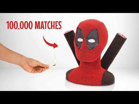 I Built Deadpool Out of 100,000 Matches