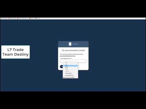 L7 Trade Team Destiny Registration with Drivers License