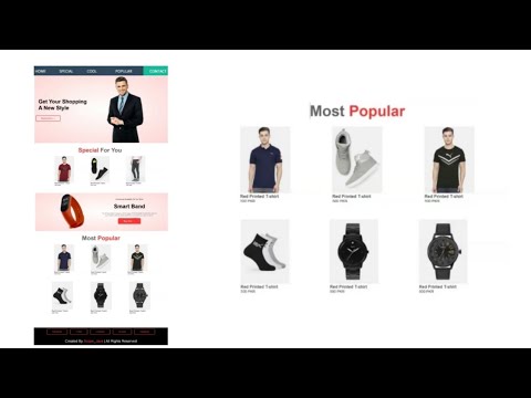 How To Make Free Ecommerce Website Template | ecommerce website template