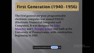 Generation of Computer-First generation of computer Part 1 #FirstGenerationComputer #ComputerHistory