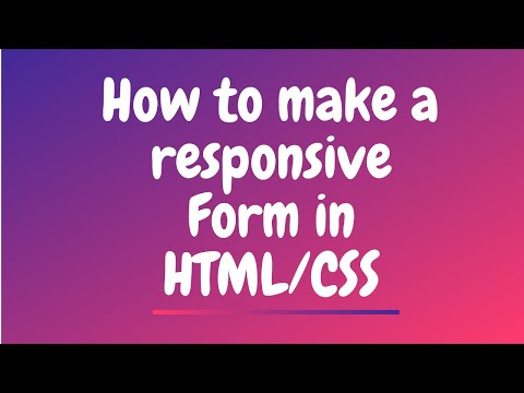 How to make Form in HTML/CSS