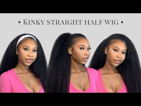 HOW TO: Natural Kinky Straight Half Wig Ft. ISee Hair