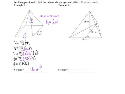 Volume of Pyramids