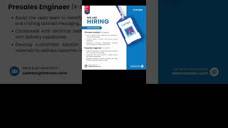 Trenser Hiring Process Analyst and Presales Engineer #job #recruiter #engineering #analystjobs