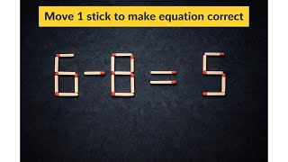 Move 1 Matchstick to Fix This Equation 🔥 Hard Math Brain Teaser Challenge 🇺🇸🇬🇧🇨🇦🇦🇺