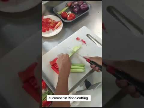 How to cut cucumber in Ribbon or triangle shape