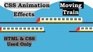 Moving Train Animation || CSS Animation Effects || Used HTML and CSS only || Learn from Scratch ||