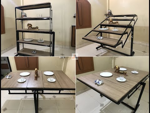 "Convertible Dining Table Shelf - Space Saving Furniture" by CivilLane.com