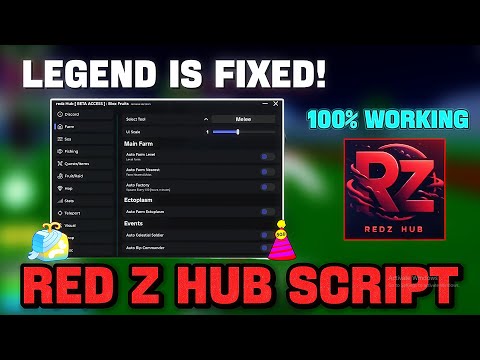 🎈New Update Red Z Hub Blox Fruits Script - Auto Fishing, Auto Farm, Aimbot & More!