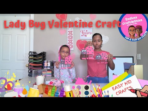 Easy Valentines Day  Crafts | Lady Bug Valentine Craft #kidscrafts #papercrafts #valentinecrafts