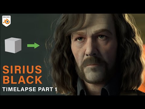 Blender Character Creation: Sirius Black Timelapse Part 1/3
