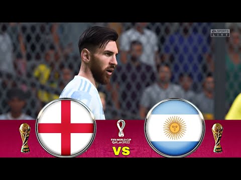 PES - ARGENTINA vs ENGLAND - FIFA WORLD CUP 2022 QATAR - Full Match All Goals HD - Gameplay