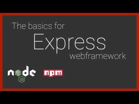The basics for express - Node.js