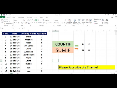 COUNTIF Formula In Excel 2013 With Practical In Easy Step Turorial | HINDI| EXCEL FORMULA