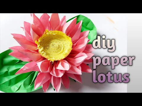 How to make a beautiful paper lotus#how to make a easy paper lotus#diy paper flowers 2021