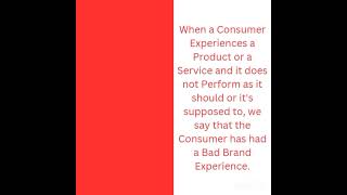 Bad Brand Experience.