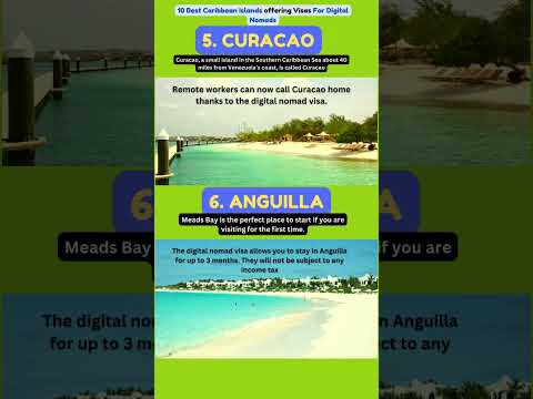 10 Best Caribbean Islands offering Visas For Digital Nomads, #shorts