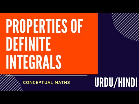 Properties of definite integral in urdu/Hindi