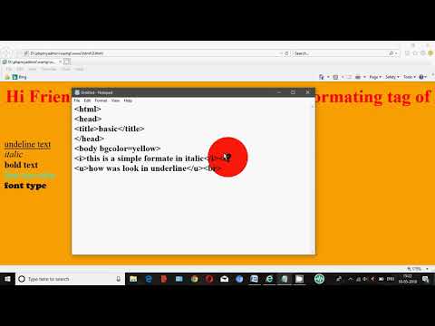 basic formating tags in html