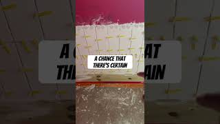 Why I use a board when tiling up a wall #tiling #tilingtips #tilingtools #tilingwork #bathroom