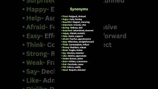 Synonyms of Daily Used Words ✅ #english #learnenglish #vocabulary #spokenenglish #ielts