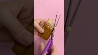 Cutting a squirrel fidget toy with ​⁠@MrsBench