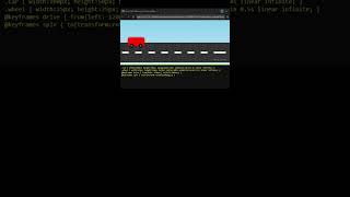Moving Car Animation Using Only CSS 🚗 | Pure CSS Animation Tutorial #MovingCarAnimation #CSS