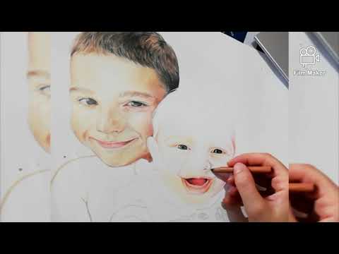 How to draw a children's portrait |#pencildrawing #children'sportrait