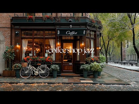 Relaxing Winter Coffee Shop Jazz Atmosphere | Soft Jazz Music for Studying, Working & Stress Relief