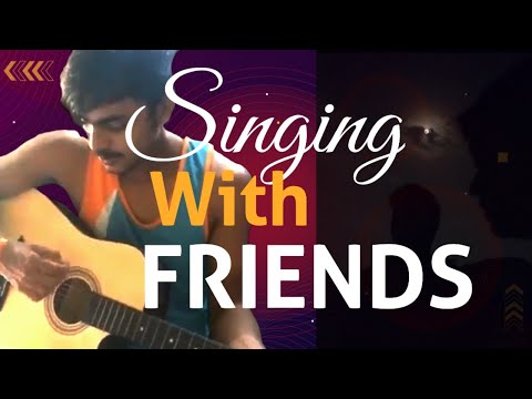 Singing with Friends under the Beautiful Moonlight 😊😊#moonlight #singing #guitar