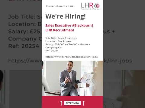 Sales Executive Job Role Available #blackburn | LHR Recruitment