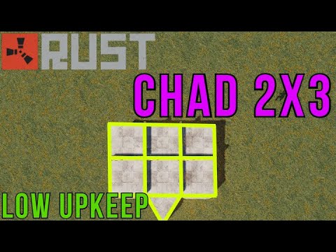 Rust Chad 2x3 Base 2-8 Players - Low Upkeep 110 Rows of Storage