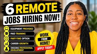 Work From Home Jobs 2026 | 6 Companies Hiring NOW (Training + Equipment Included)