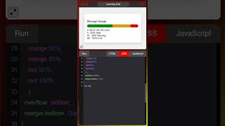 Storage Bar | HTML CSS JavaScript