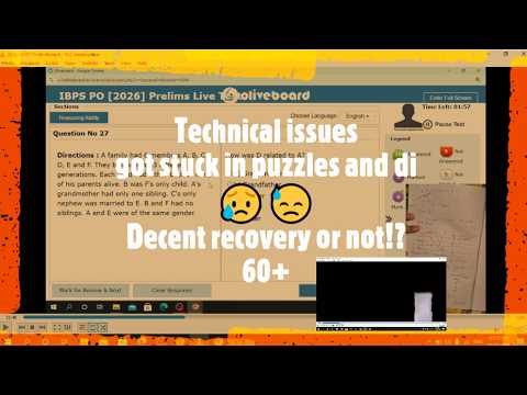 IBPS PO all india live mock test Oliveboard 7-8 March| How to recover| Share score| live attempts