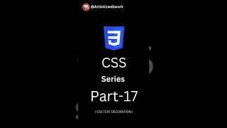 CSS SERIES PART - 17 | CSS TEXT DECORATION
