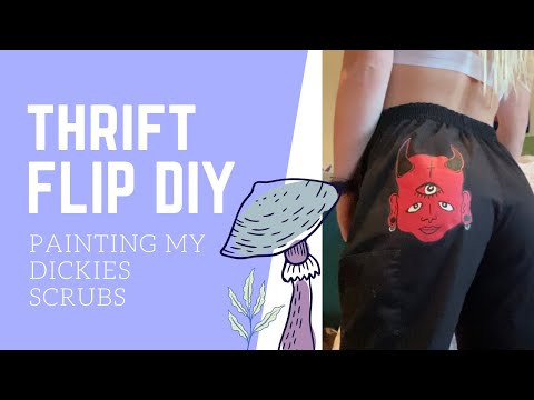 THRIFT FLIP DIY // PAINTING MY DICKIES