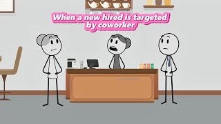 When a new hired is targeted by coworker #animation #manager #customerservice