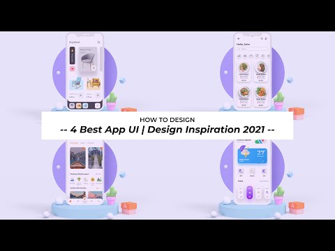 4 Best Apps UI Design | Design Inspiration 2021 | Apps UI Design | Speed Art 😊❤️