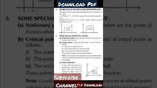 Maxima Minima Formula | 12th Class Maths Formula | #Jeemains | jee mains trick | Download PDF 12th