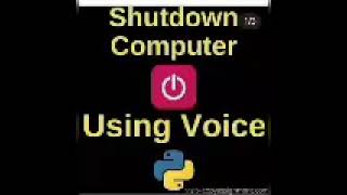 Shutdown computer using voice