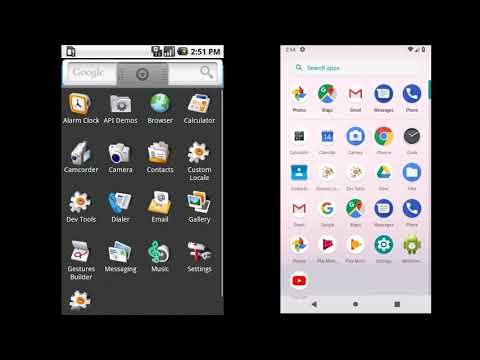 [Android] Android P 9.0 vs Android 1.6 UI comparison | Evolution of Android